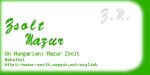 zsolt mazur business card